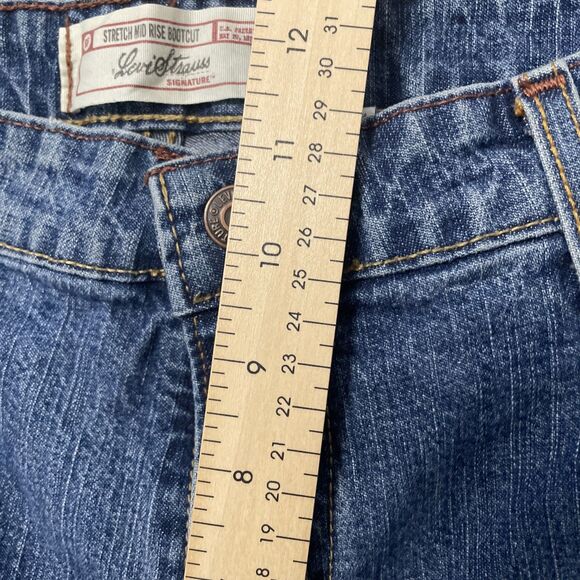 Womens Levi's Stretch Mid-Rise Boot Cut Blue Jeans Size 10 Medium Wash - Picture 5 of 7